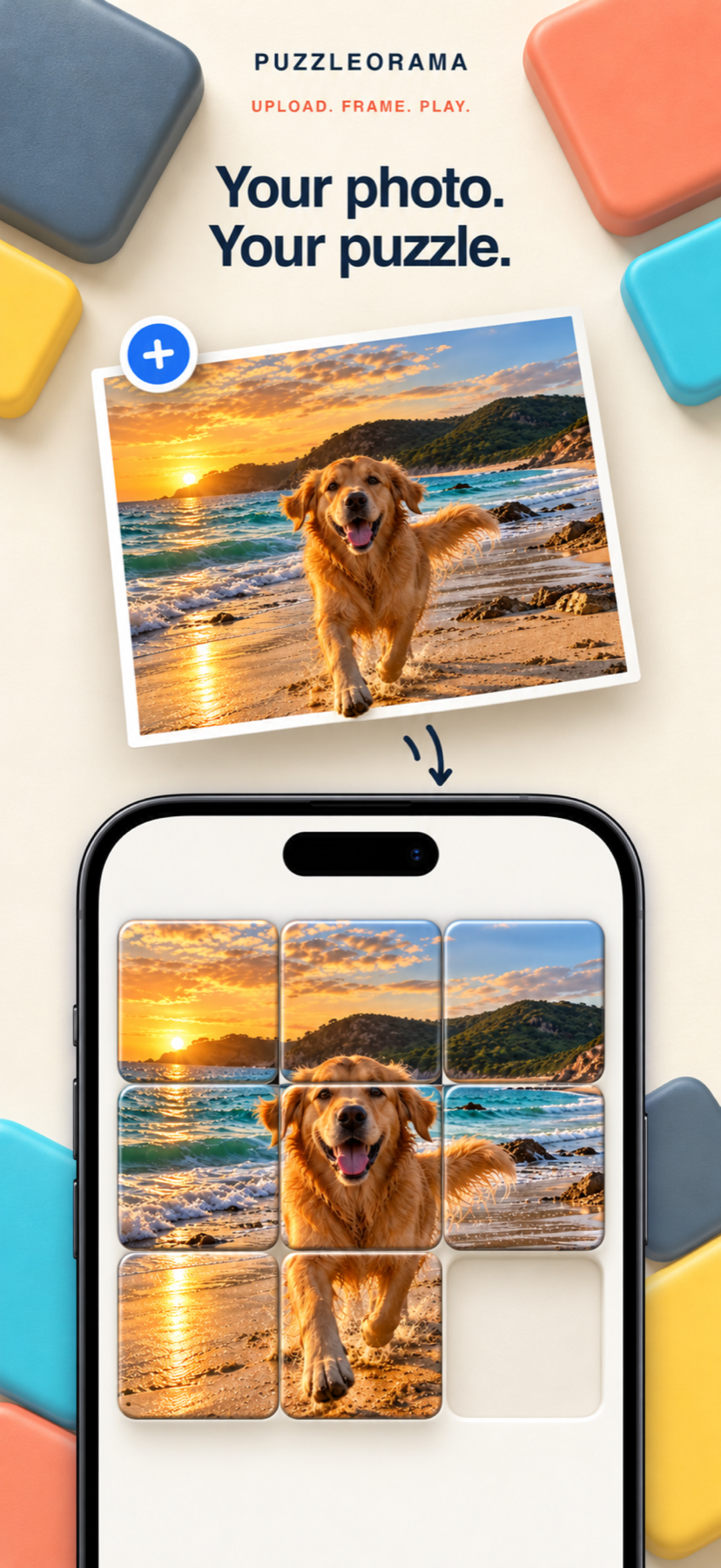 Custom beach photo puzzle